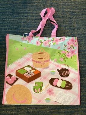 Homegoods TjMaxx Marshalls Viral Sushi Picnic Print Reusable  Tote Bag NWOT